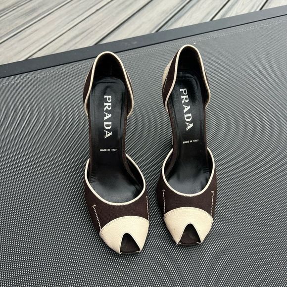 Vintage PRADA Peep-toe Heels - Picture 2 of 7
